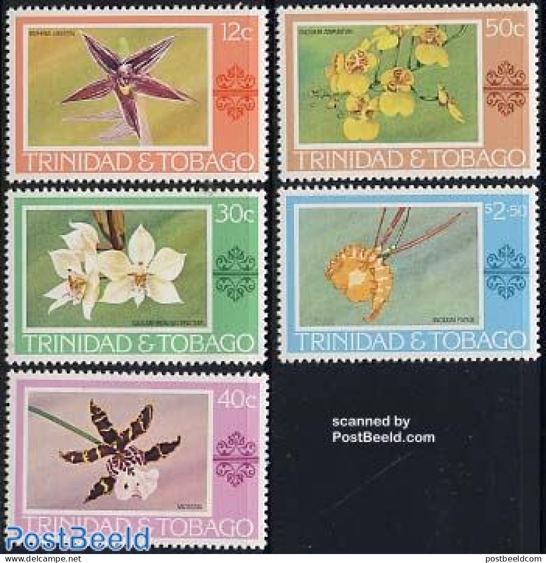 Trinidad & Tobago 1978 Orchids 5v, Mint NH, Nature - Flowers & Plants - Orchids - Trinidad & Tobago (1962-...)
