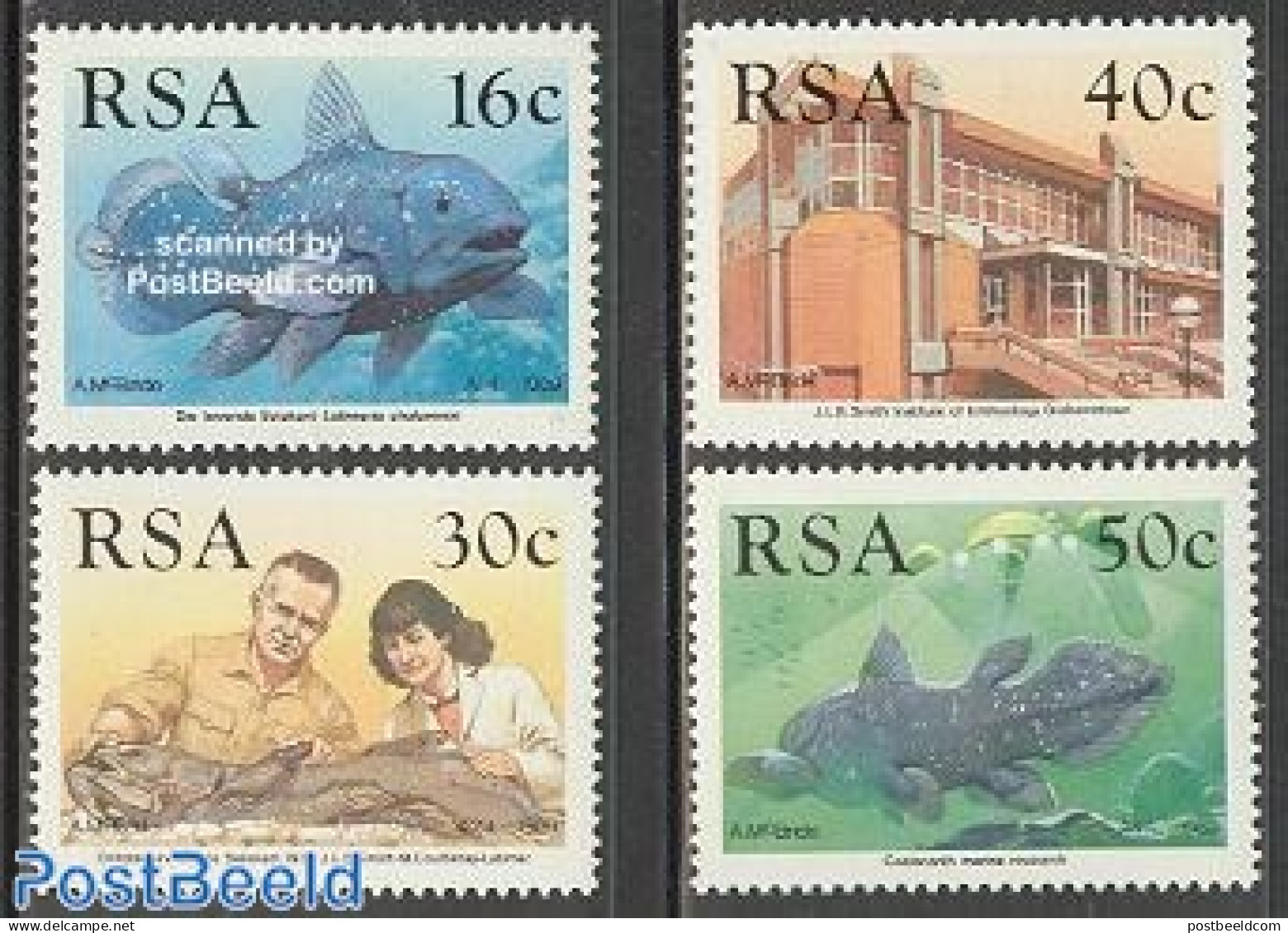 South Africa 1989 Coelacanth 4v, Mint NH, Nature - Fish - Prehistoric Animals - Unused Stamps