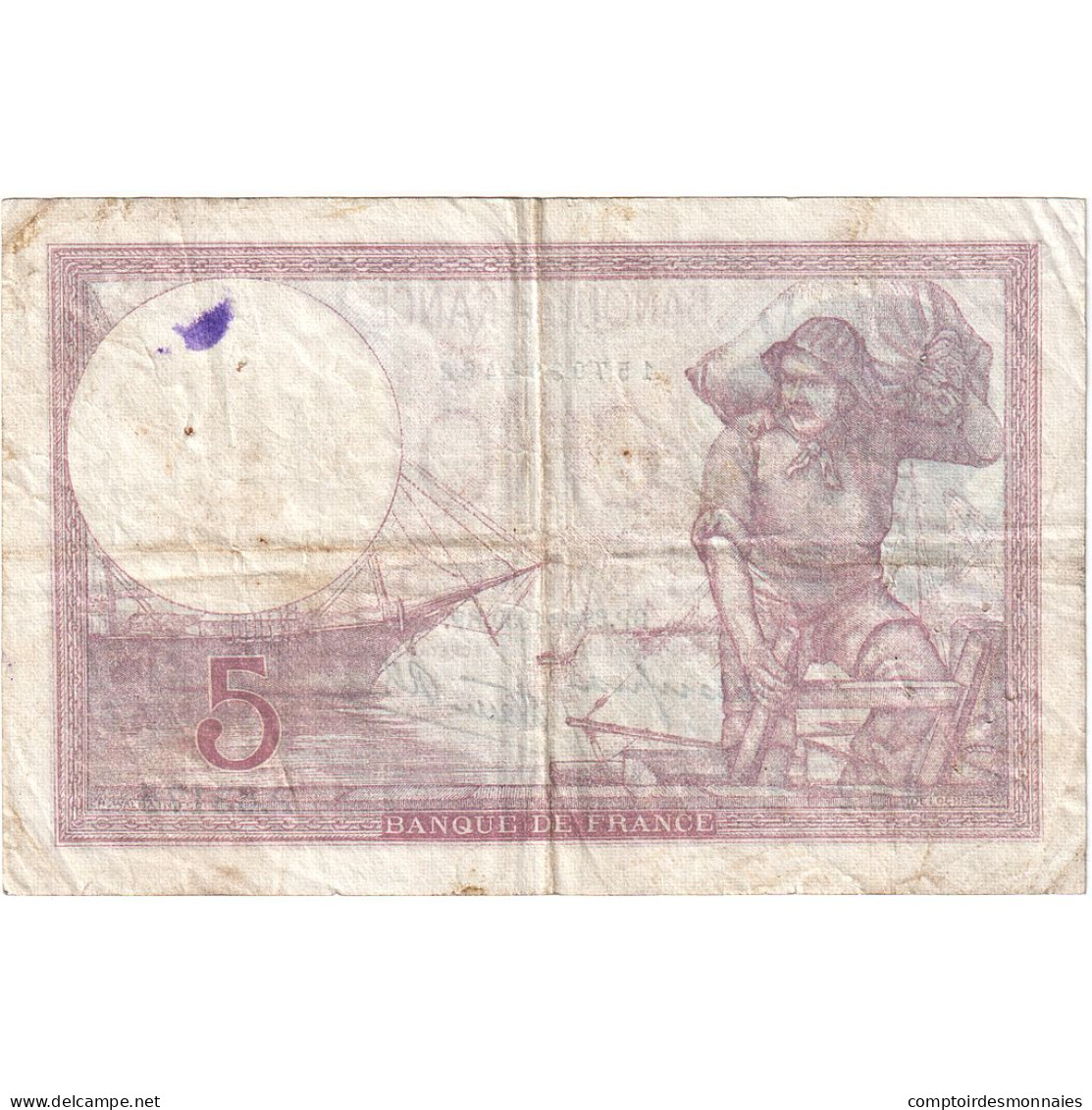 France, 5 Francs, Violet, 1939, P.63175, TB+, Fayette:04.10, KM:83 - 5 F 1917-1940 ''Violet''