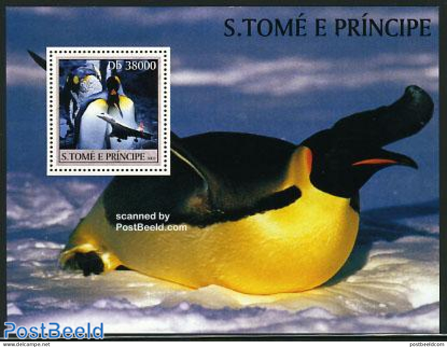 Sao Tome/Principe 2003 Penguin, Concorde S/s, Mint NH, Nature - Transport - Birds - Penguins - Concorde - Aircraft & A.. - Concorde
