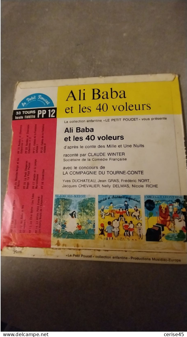 33 TOURS  17 CM ALIBA BABA ET LES 40 VOLEURS - Formats Spéciaux