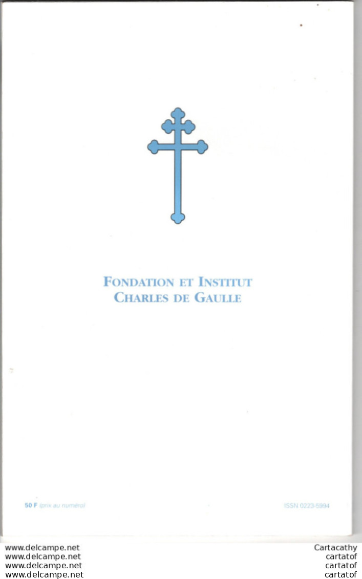 ESPOIR N° 122 . Revue De La Fondation Et De L'Institut CHARLES DE GAULLE . - Política