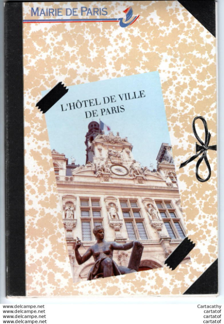 Plaquette-pochette De Présentation De L'HOTEL DE VILLE De PARIS + Cartes Postale Des Photos De Françoise MASSON . - Publicités