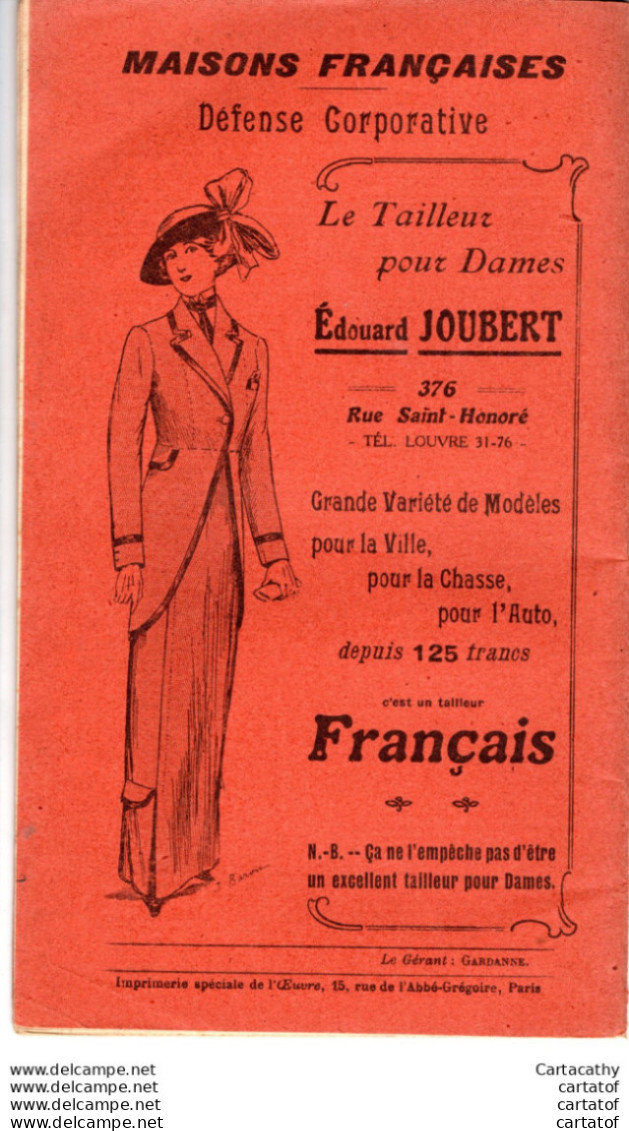 L'OEUVRE . LA SAISON BELGE A PARIS . Le Théatre Métèque . NOS PRESIDENTS . N° 8 Février 1913 - Andere & Zonder Classificatie