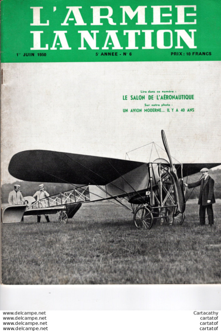 L'ARMEE LA NATION . Revue Belge Du Ministère De La Défense . JUIN 1950 .  LE SALON DE L'AERONAUTIQUE . Voir Sommaire - Französisch