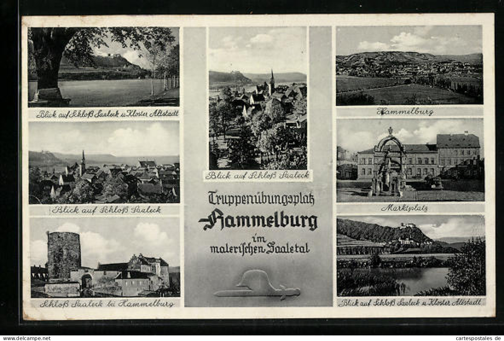AK Hammelburg /Saale, Marktplatz, Schloss Saaleck, Panorama  - Hammelburg