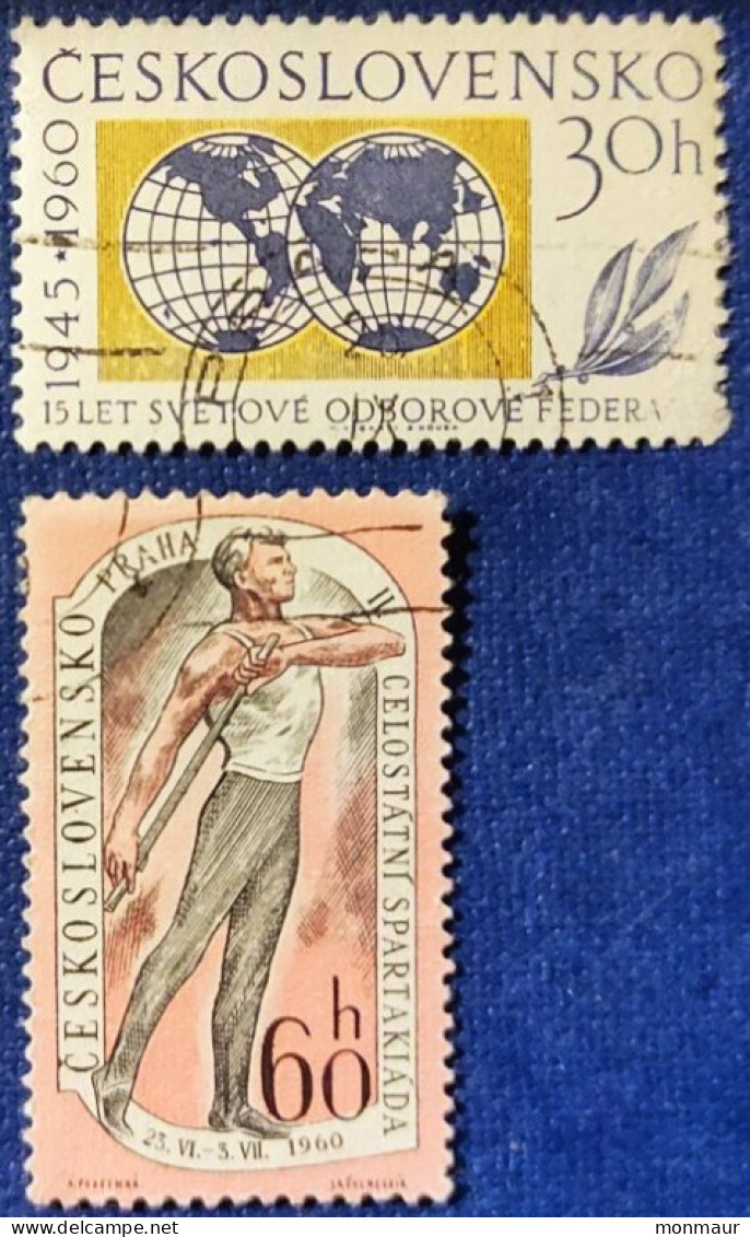 CECOSLOVACCHIA   1960 SPARTAKIADI-FEDERATIONE SINDACALE - Used Stamps