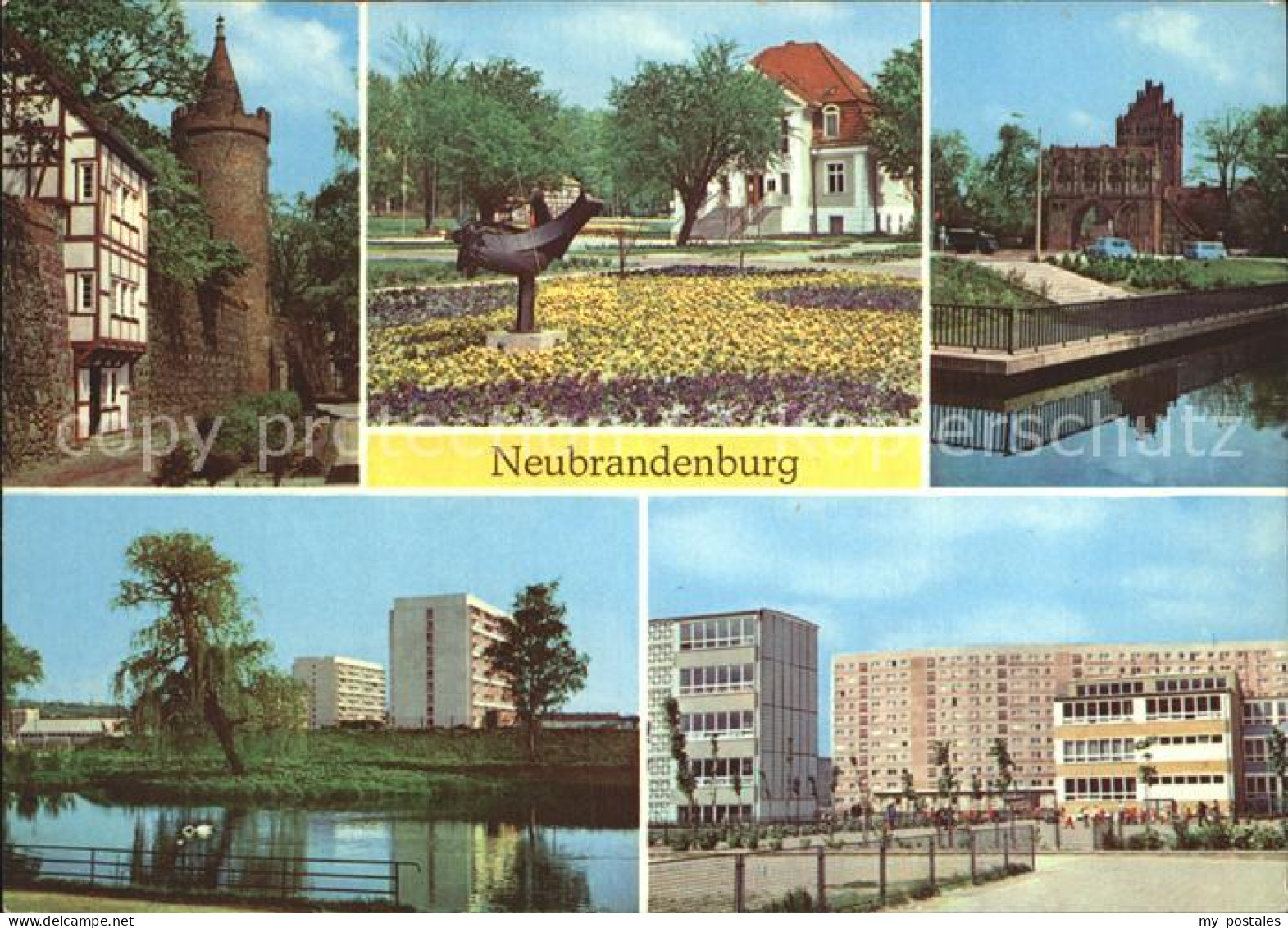 72326602 Neubrandenburg Stadtpark Treptower Tor Schwanenteich Erich Weinert Und  - Neubrandenburg
