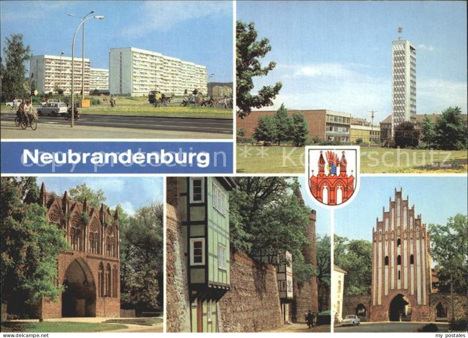 72326600 Neubrandenburg Leninstrasse Karl Marx Platz Treptower Tor Stadtmauer Mi - Neubrandenburg