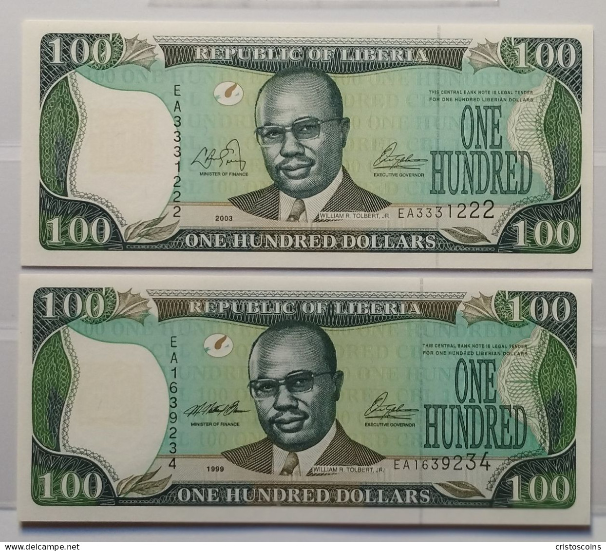 N.B. Of Liberia Lotto With 13 Banknotes 1991-2011 Serie 5-100 Dollars  (B/76 - Colecciones Y Lotes