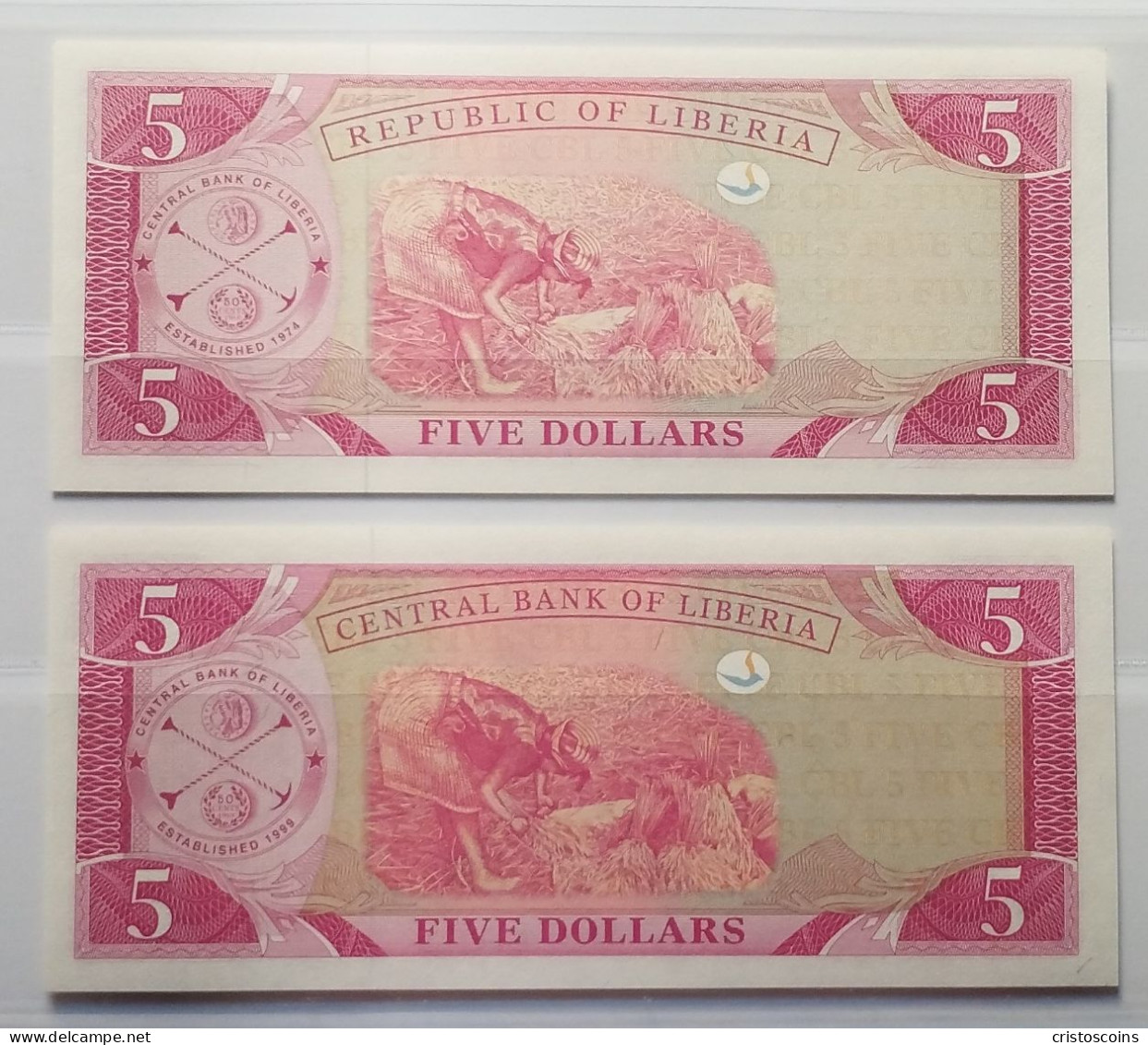 N.B. Of Liberia Lotto With 13 Banknotes 1991-2011 Serie 5-100 Dollars  (B/76 - Sammlungen & Sammellose