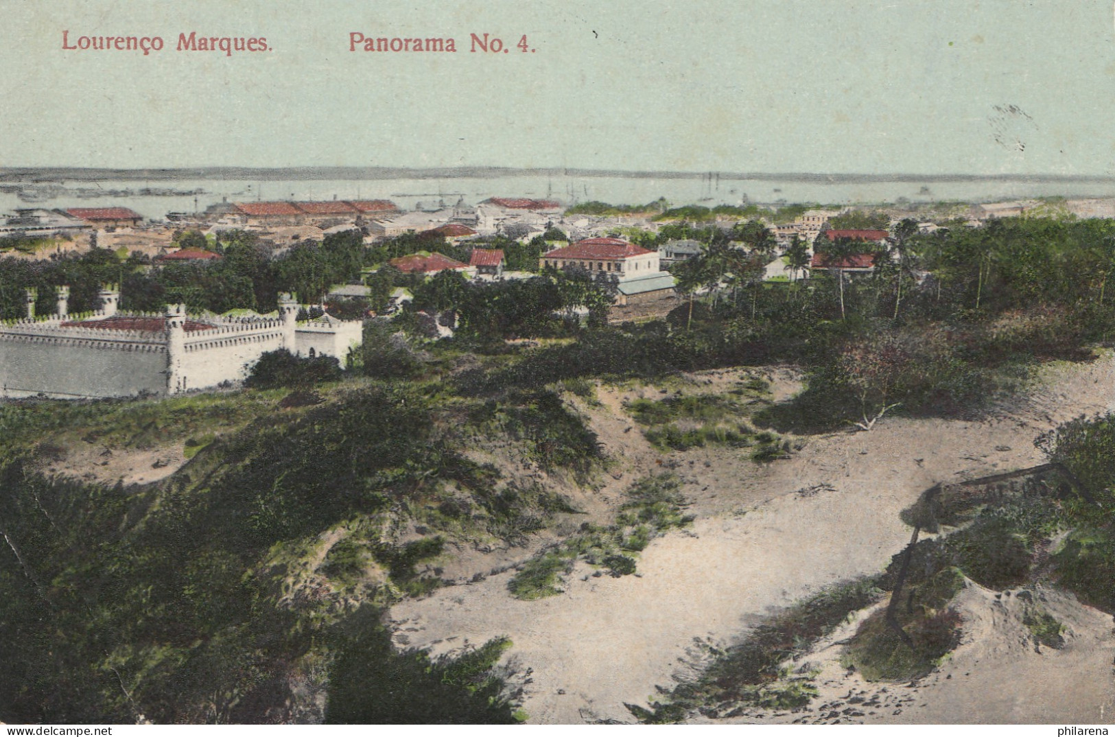 Mocambique 1913 Post Card Lourenco Marques Panorama No. 4 To Hohensalza - Mozambique