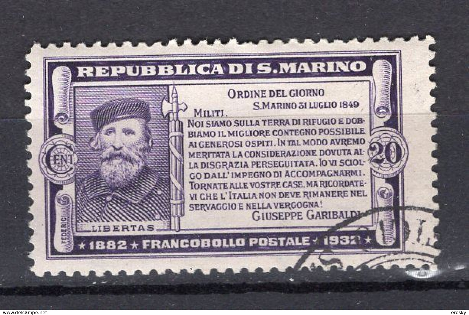 Y8220 - SAN MARINO Ss N°169 - SAINT-MARIN Yv N°169 - Oblitérés