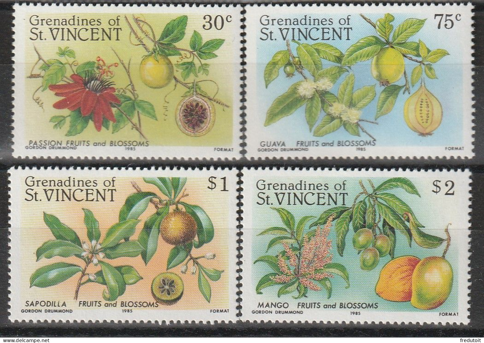 GRENADINES Of The ST VINCENT - N°420/3 ** (1985) Fleurs Et Fruits - St.Vincent Und Die Grenadinen