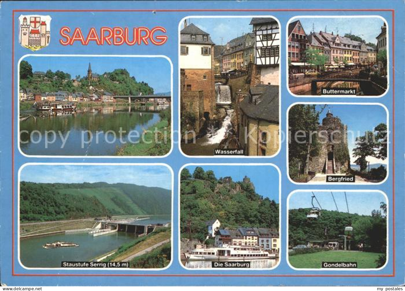 72325951 Saarburg Saar Wasserfall Buttermarkt Bergfried Gondelbahn Saarburg Stau - Saarburg