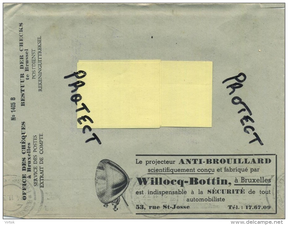 Old Envelope With Publicité:Typewriters HERMES : Pharmacie CAROL-assurances ZURICH-projecteurs Lampes Bruxelles - Enveloppes