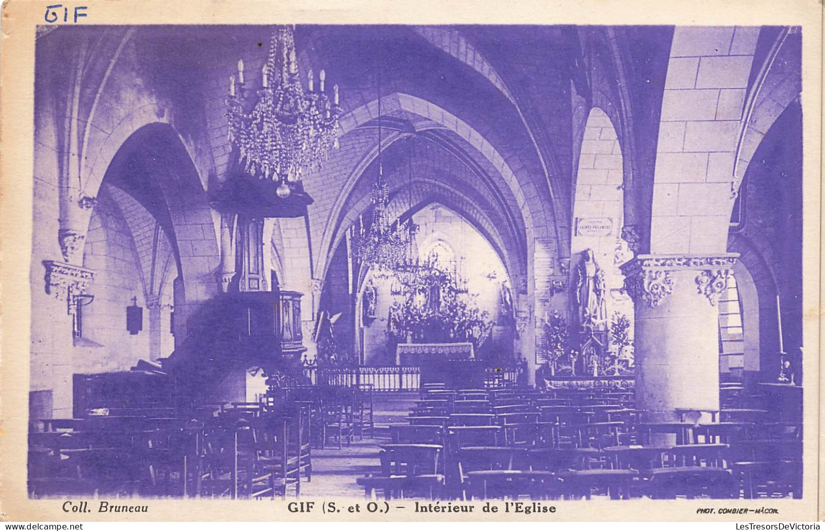 FRANCE - Gif - Vue De L'intérieur De L'église - Carte Postale Ancienne - Gif Sur Yvette