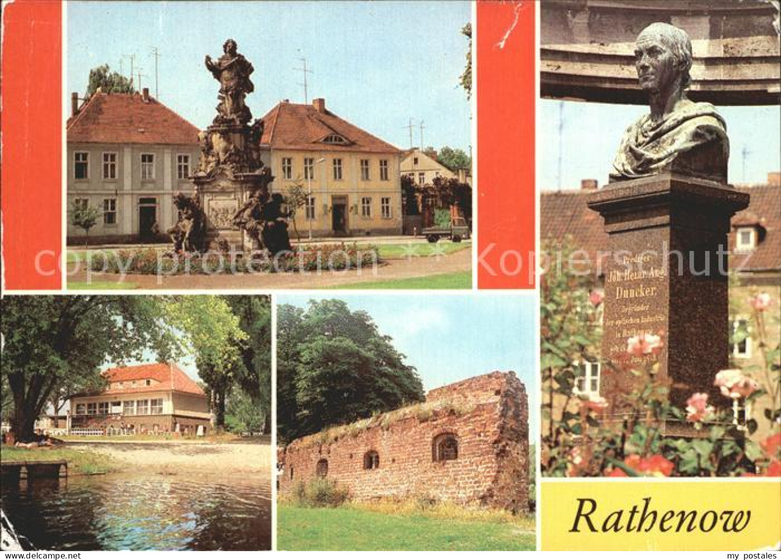 72325134 Rathenow Kurfuersten Denkmal Duncker Denkmal Waldschwimmbad Stadtmauer  - Rathenow