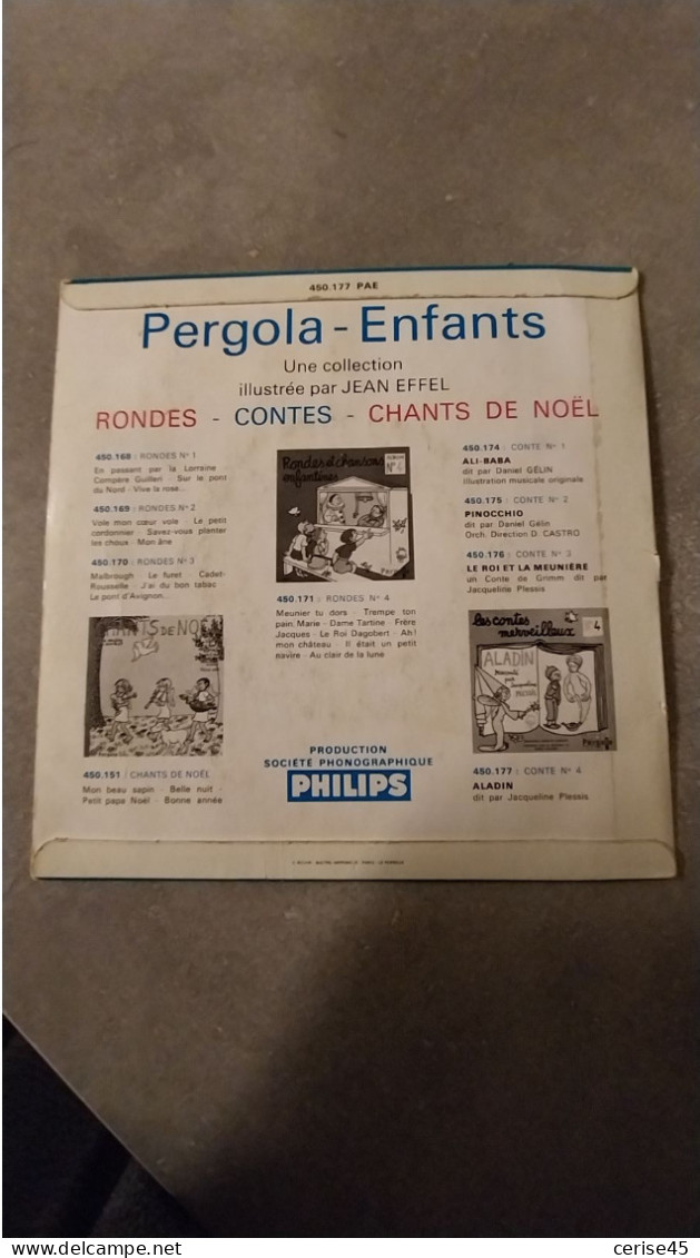 45 TOURS LES CONTES MERVEILLEUX  ALADIN N°4 - Niños