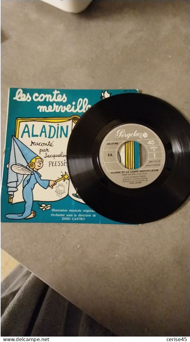 45 TOURS LES CONTES MERVEILLEUX  ALADIN N°4 - Kinderlieder