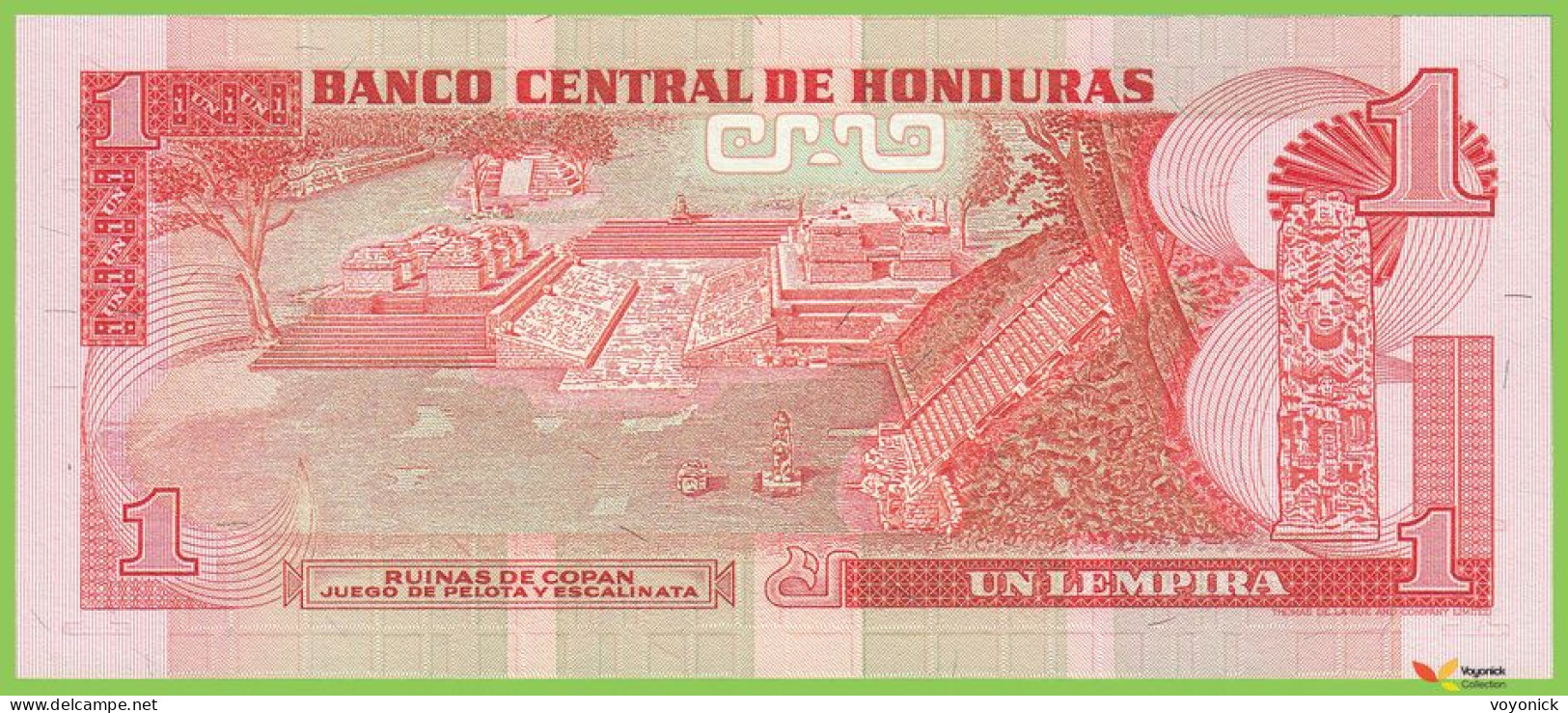 Voyo HONDURAS 1 Lempira 1984 P68b B321b BL UNC - Honduras