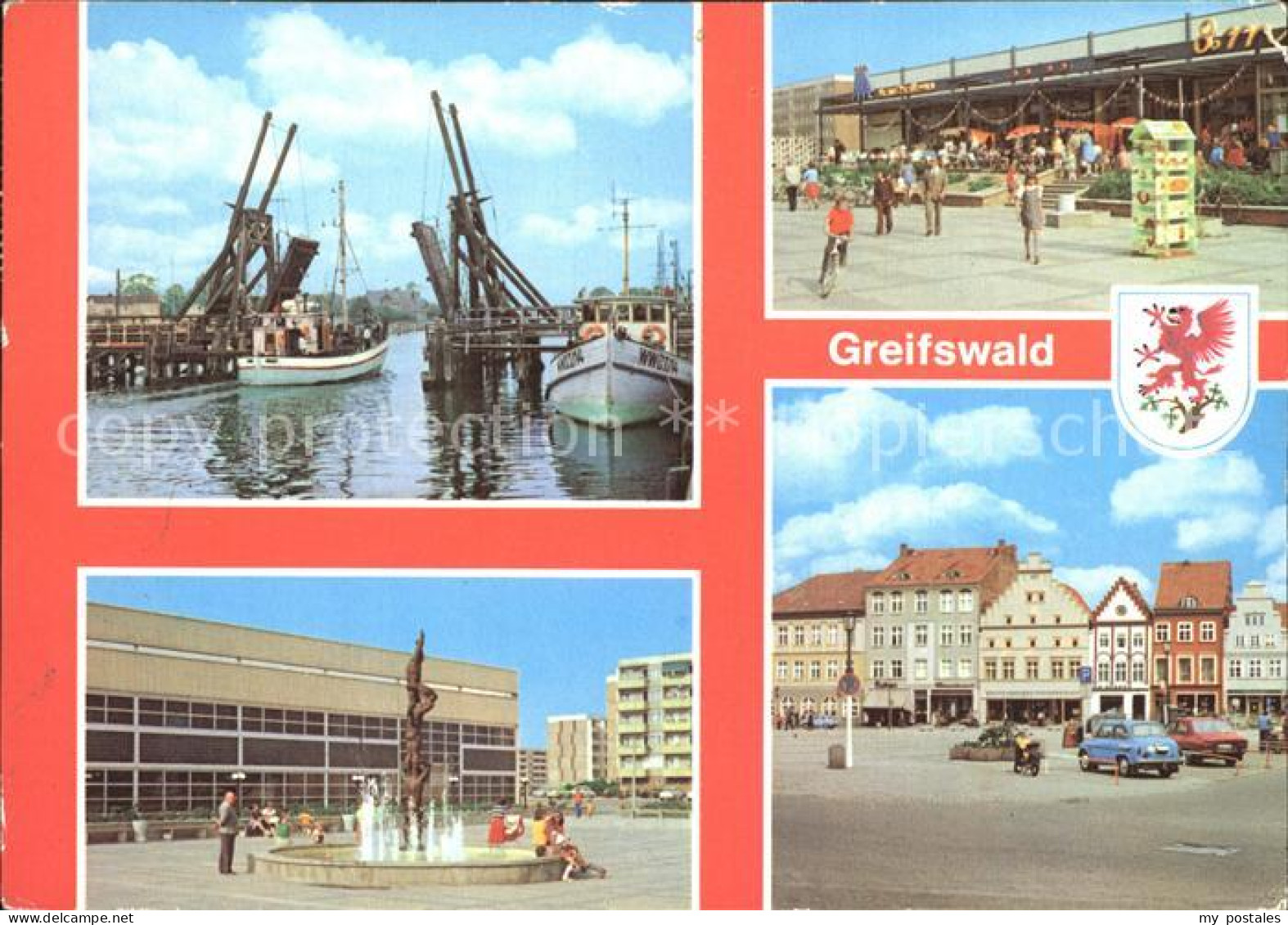 72324733 Greifswald Mecklenburg Vorpommern Wiecker Bruecke Kaufhalle Sporthalle  - Greifswald