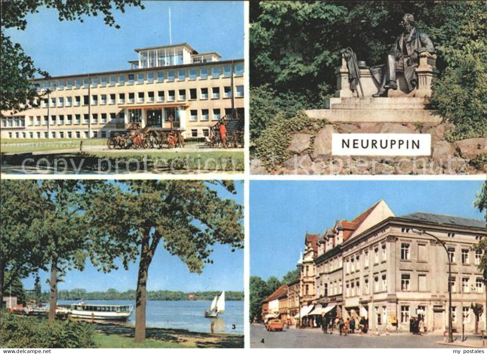 72324709 Neuruppin Fontane-Denkmal Poliklinik Karl-Marx-Strasse Neuruppin - Neuruppin