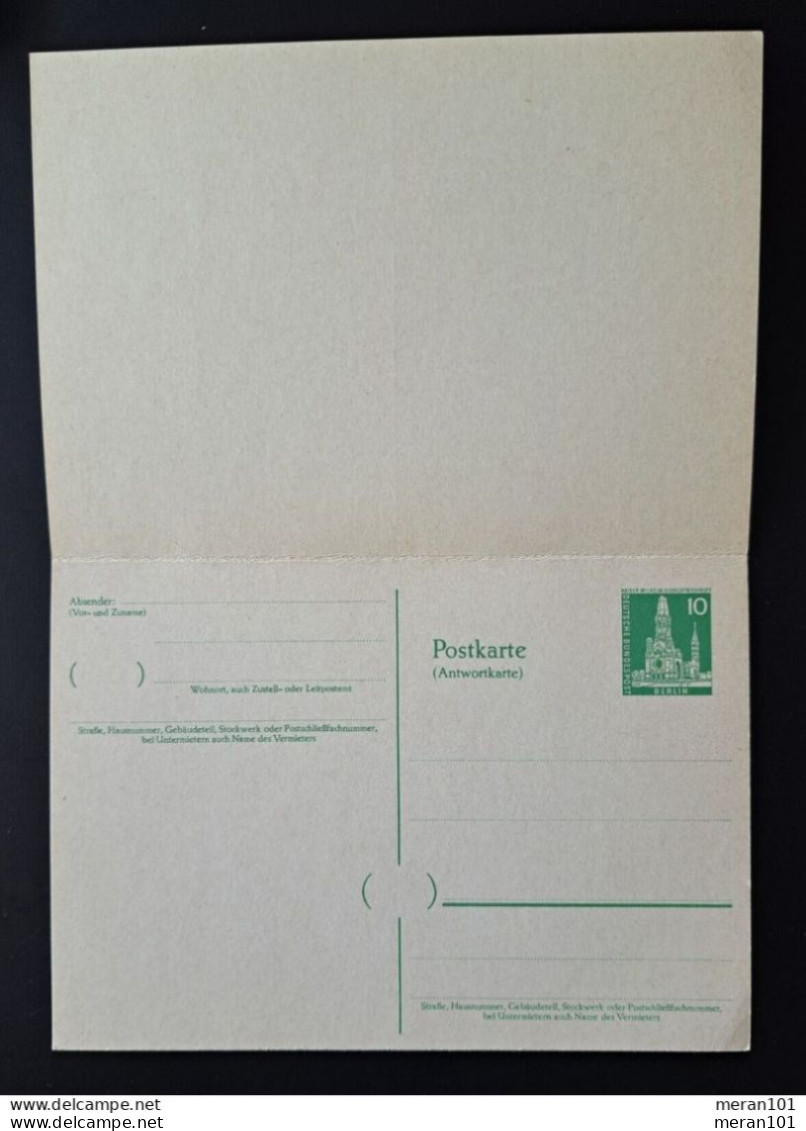 Berlin 1957/58, Postkarte P 39 Doppelkarte Ungebraucht - Cartes Postales - Neuves