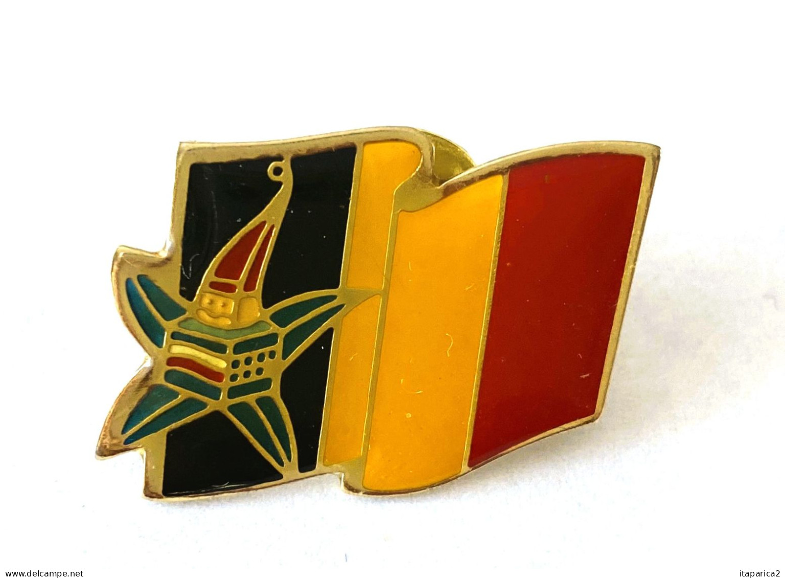 PINS SPORTS JEUX OLYMPIQUES ALBERTVILLE 92  MASCOTTE ET DRAPEAU BELGIQUE / 33NAT - Jeux Olympiques