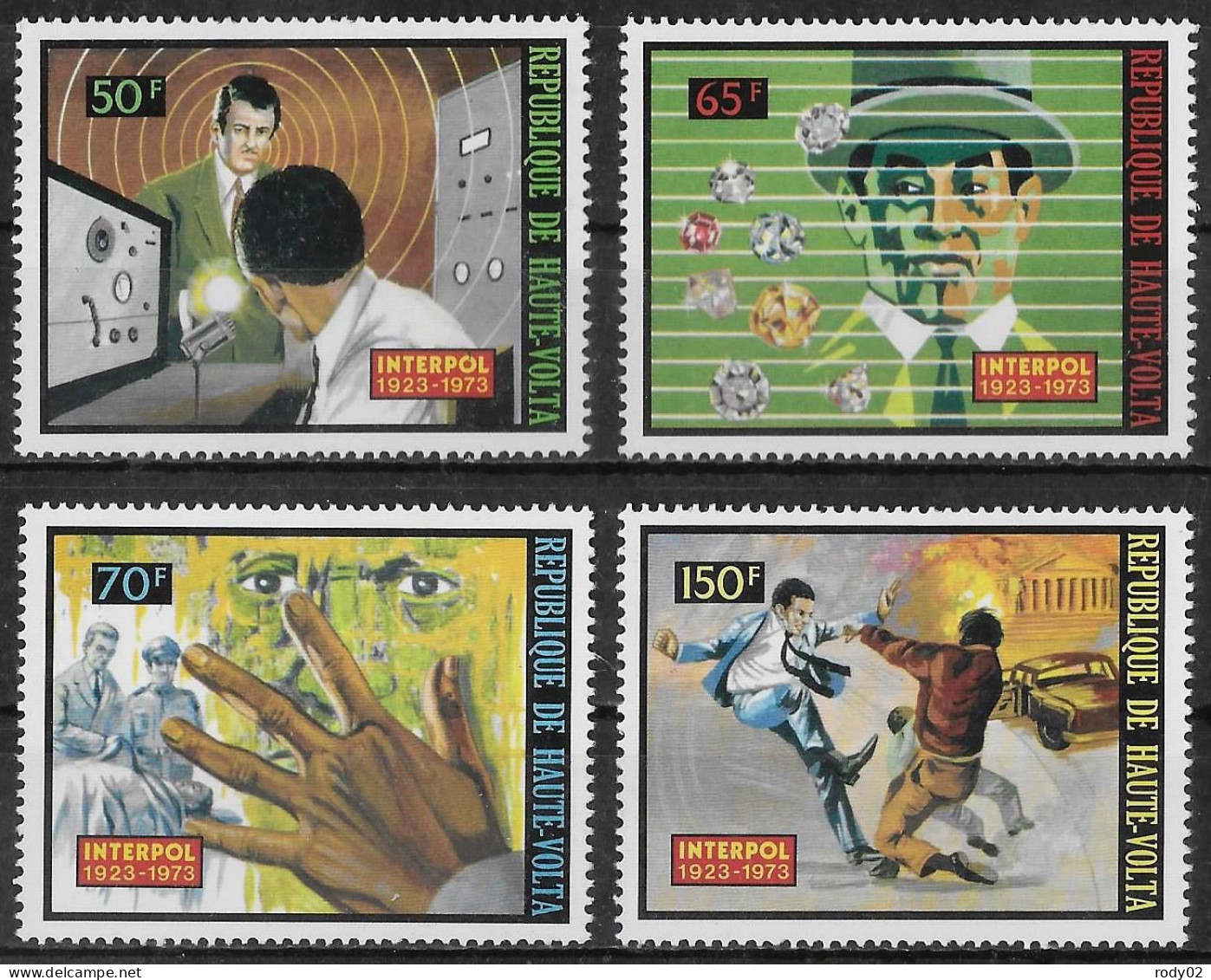 HAUTE-VOLTA - INTERPOL - N° 296 A 299 ET BF 5N - NEUF** MNH - Police - Gendarmerie