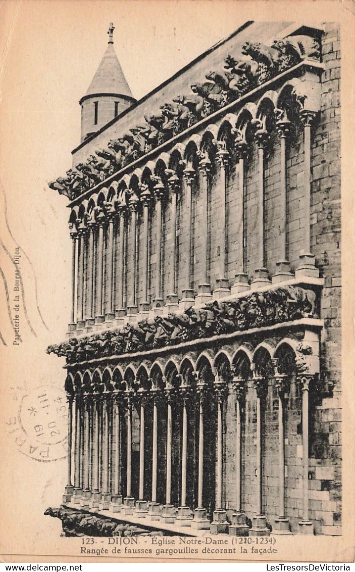 FRANCE - Dijon - Eglise Notre Dame - Rangée De Fausses Gargouilles Décorant La Façade - Carte Postale Ancienne - Dijon