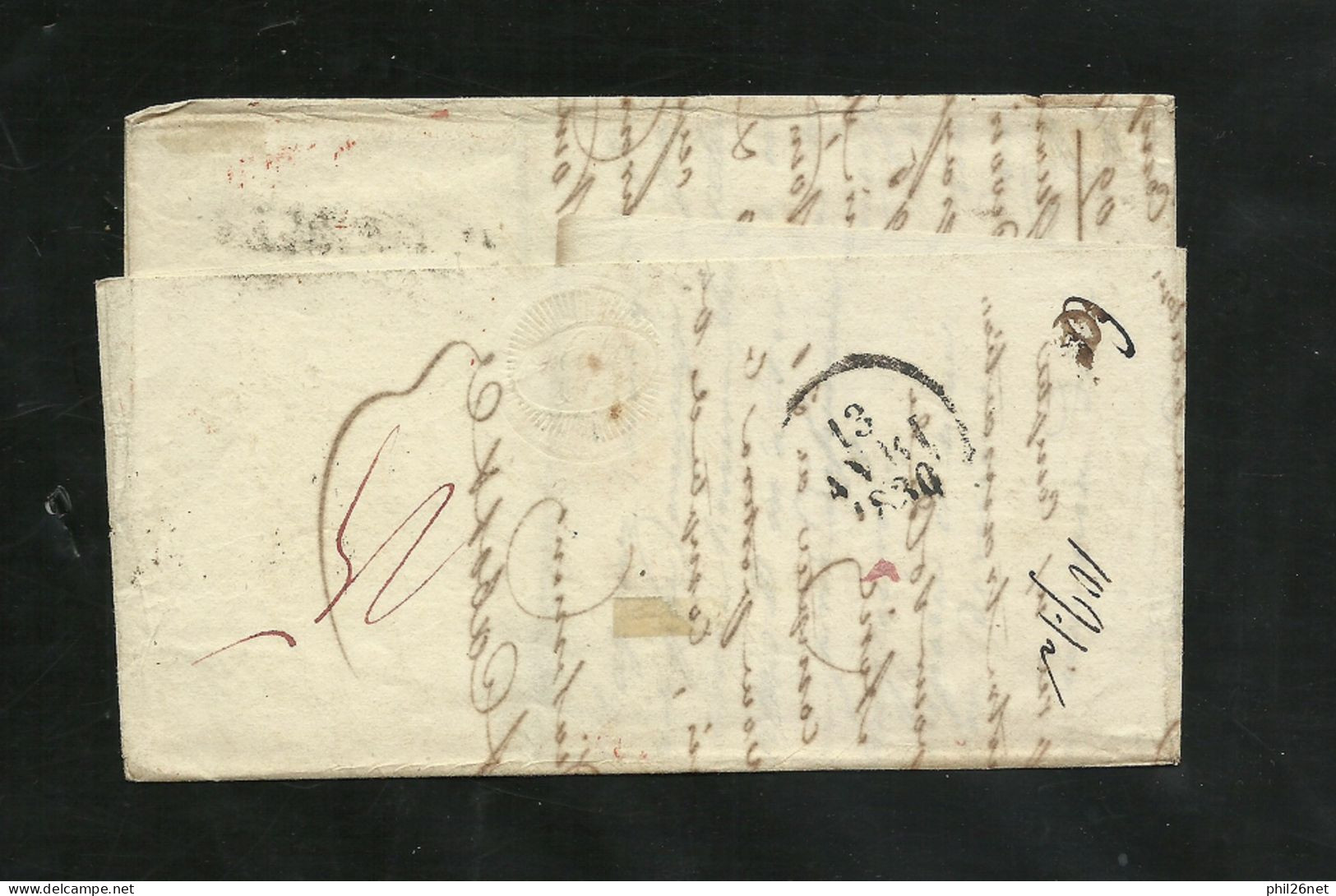 RRR Pli Saint Petersbourg 09 Mars 1830 Pour Bordeaux Le 13 Avril 1830 Via Givet Prusse & Memel Allemagne Marques ++TB - ...-1857 Préphilatélie