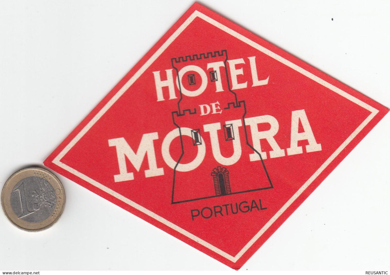 ETIQUETA - STICKER - LUGGAGE LABEL PORTUGAL  HOTEL DE MOURA - Etiketten Van Hotels