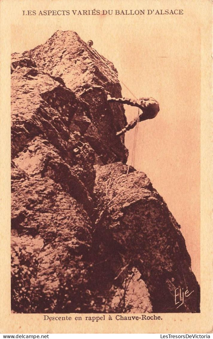 SPORTS  - Alpinisme - Descente En Rappel à Chauve Roche - Les Aspects Du Ballon D'Alsace - Carte Postale Ancienne - Alpinismus, Bergsteigen