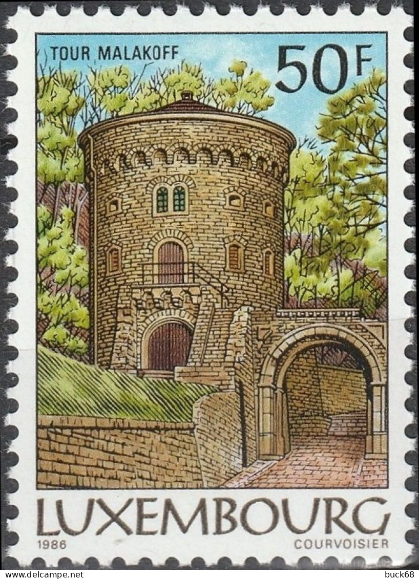 LUXEMBOURG 1103 à 1105 ** MNH Fortification Fort Malakoff Papier Fluorescent (CV 6 €) 1986 - Nuovi