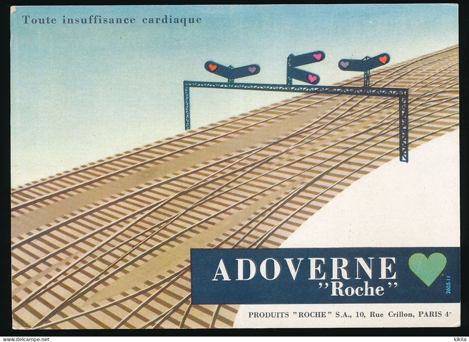 Buvard 18 X 12,9 Laboratoires ROCHE Adoverne  Chemin De Fer Rail Aiguillage Panneau Signalisation 2605-11 - Drogheria