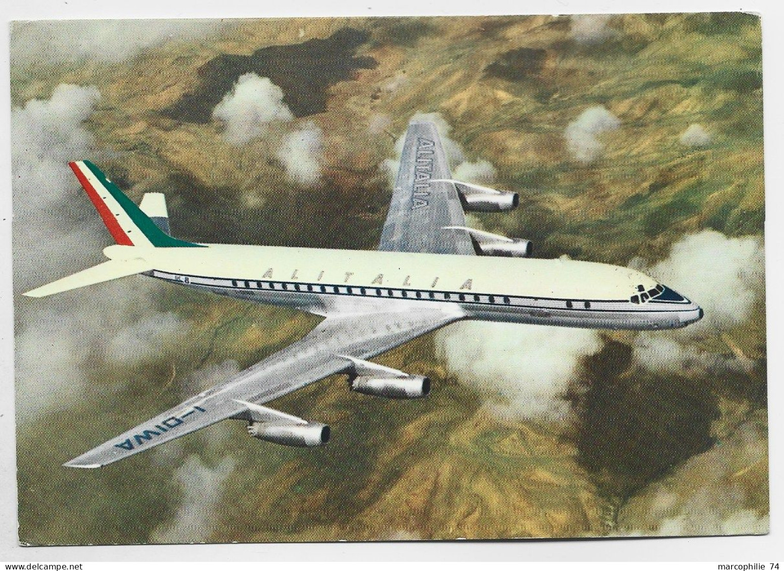 ITALIA PA 5 LIRE +L.30 CARTOLINA ALITALIA 1958 TO MILANO - Poststempel (Flugzeuge)