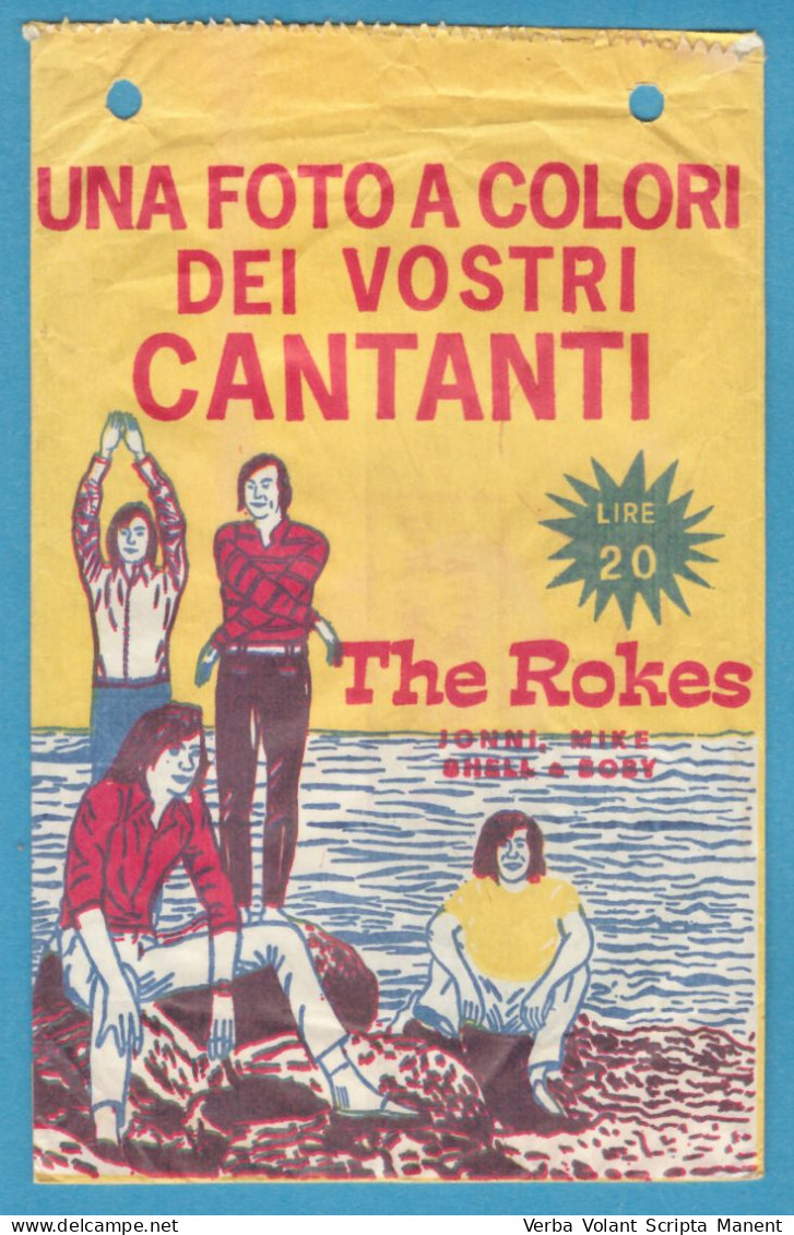 Q-4000 * Italy - 1960s 20 Lire Paper Bag Of The English Beat Band THE ROKES. Photo Not Present - Objets Dérivés