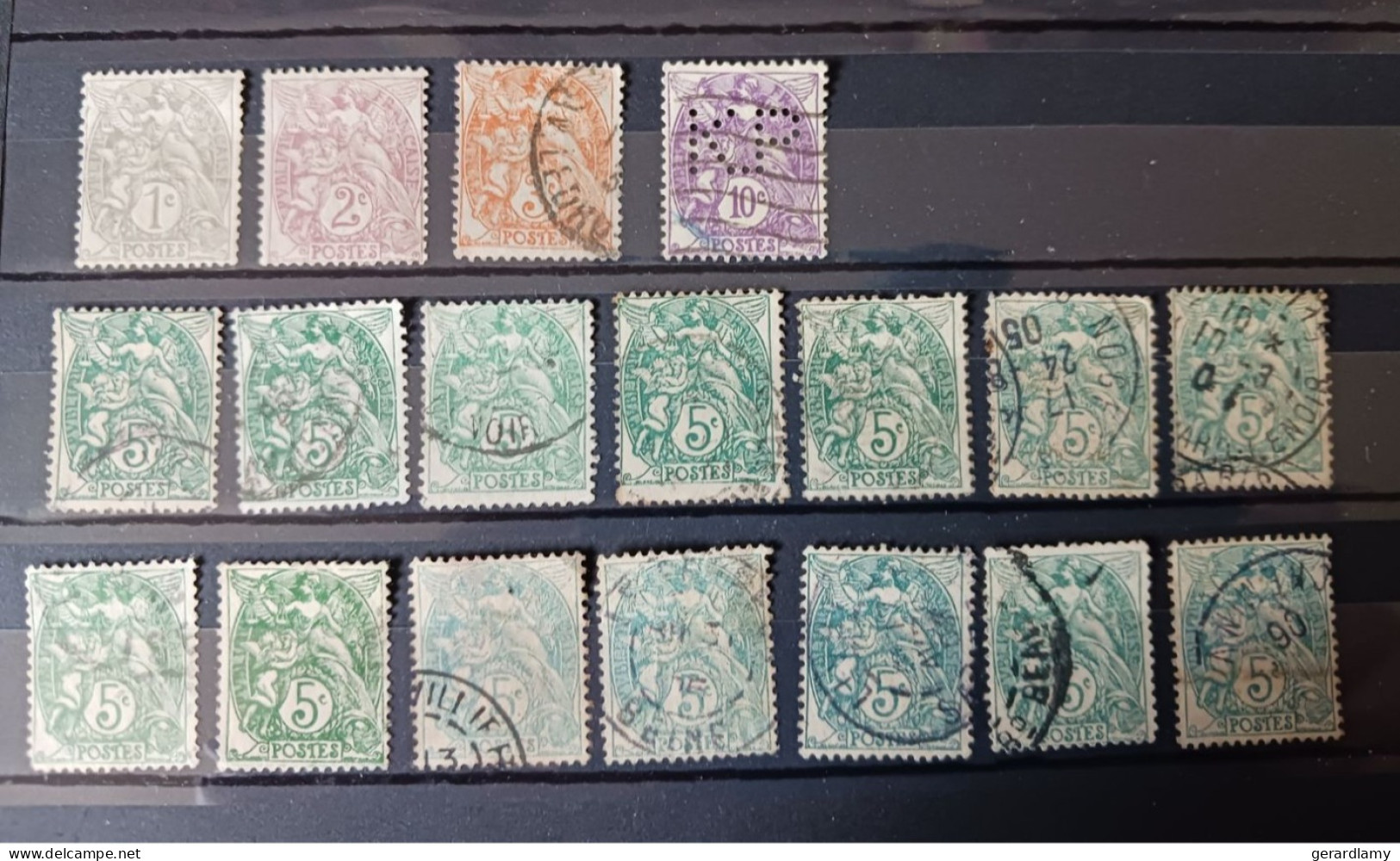 Lot 18 Timbres Type Blanc - 1900-29 Blanc