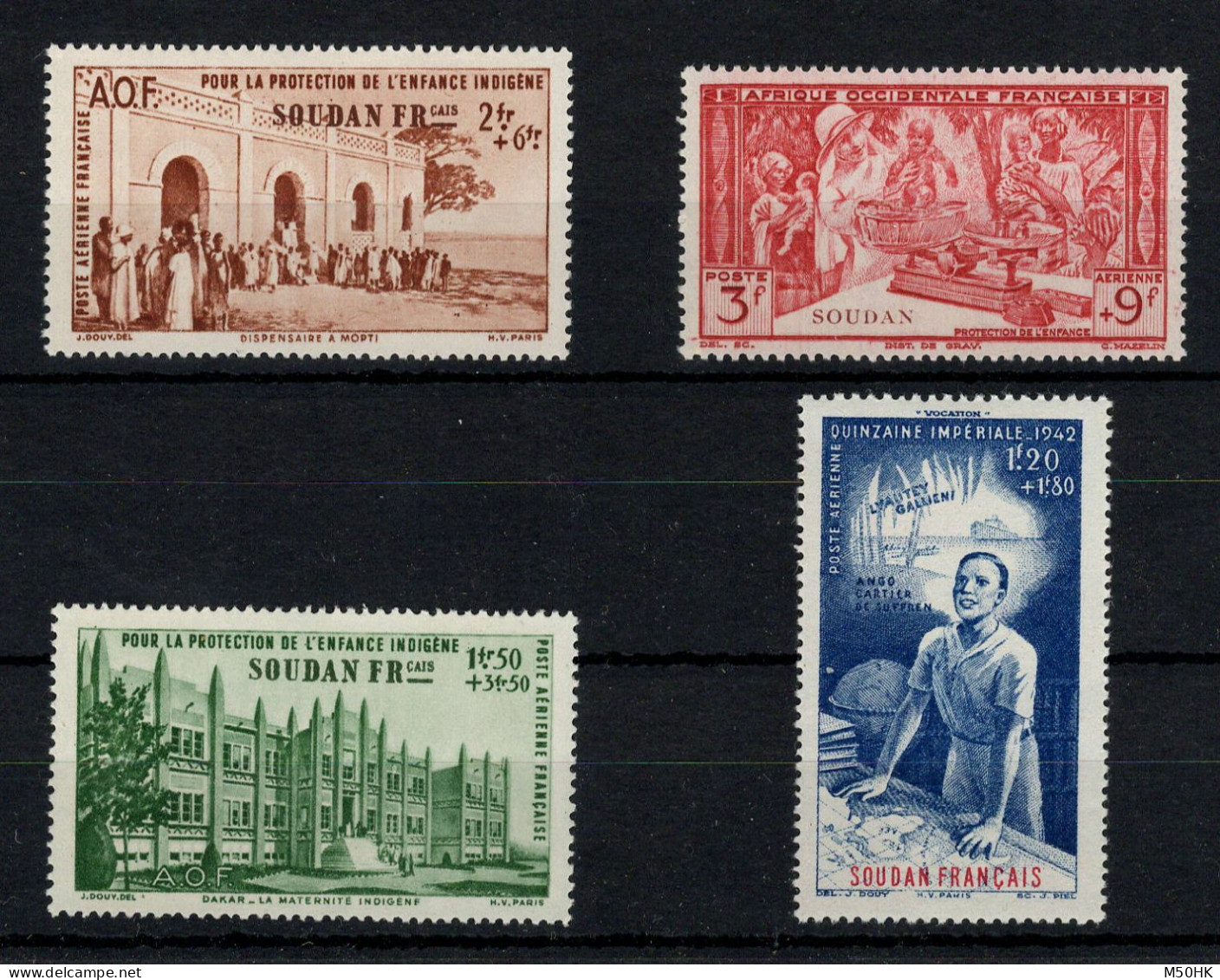 Soudan - YV PA 6 à 9 N** MNH Luxe , Protection De L'enfance Et Quinzaine Impériale - Unused Stamps