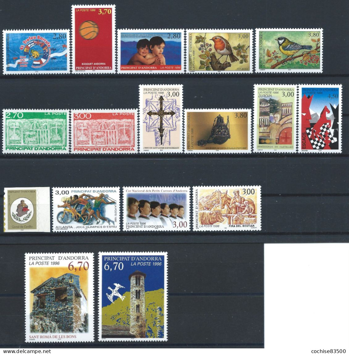 Andorre Lot 17 Tp Neuf** (MNH) Année 1996 - Full Years