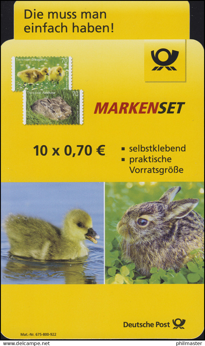 FB 55 Tierkinder Graugans & Feldhase, Folienblatt-Dummy Aus Plastik - 2011-2020