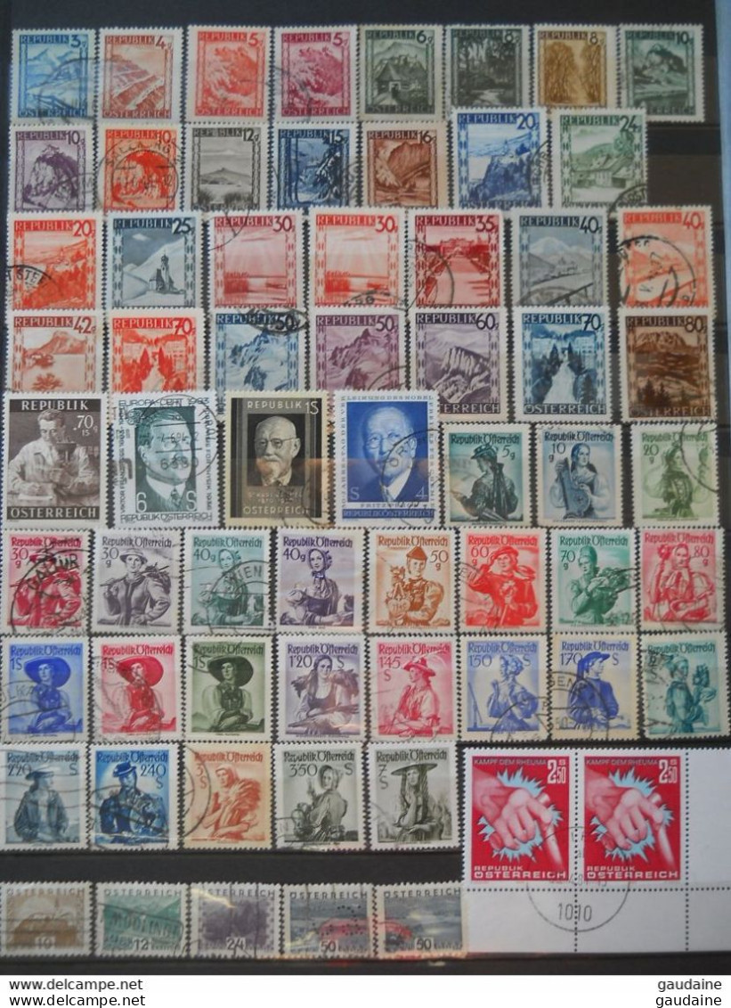 AUTRICHE - OSTERRIECH - LOT DE 250 TIMBRES DIFFERENTS - SET - COLLECTION - Verzamelingen