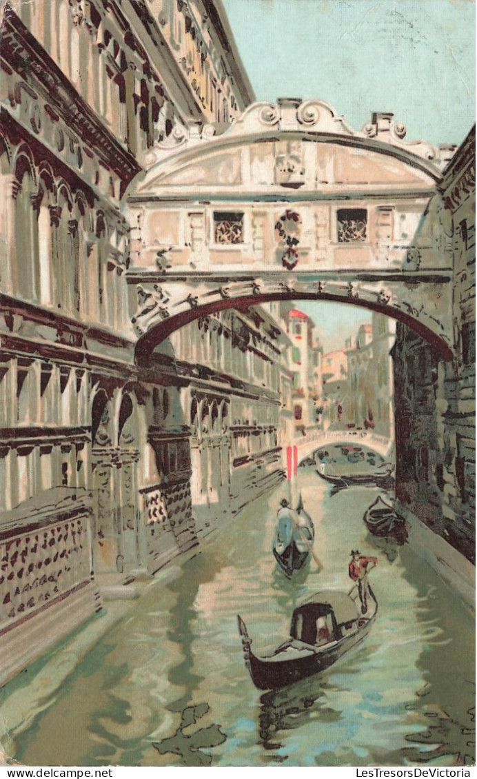 ITALIE - Venezia - Ponte Dei Sospiri - Vue Sur Un Pont - Des Barques - Carte Postale Ancienne - Venetië (Venice)