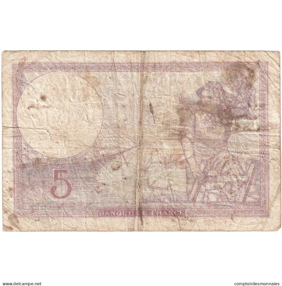 France, 5 Francs, Violet, 1939, Z.65107, TB, Fayette:04.13, KM:83 - 5 F 1917-1940 ''Violet''