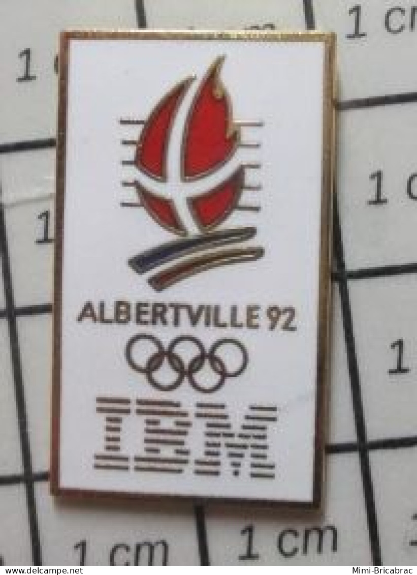 1616c  Pin's Pins / Beau Et Rare / INFORMATIQUE / IBM JEUX OLYMPIQUES ALBERTVILLE 92 - Informatique