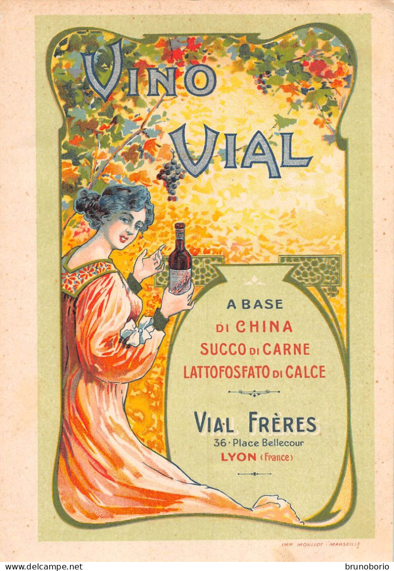 00027 "VINO VIAL FRERES-LYON-A BASE DI CHINA, SUCCO DI CARNE,LATTOFOSFATO DI CALCE-RICOSTITUENTE" PUBBL ANIMATO - Publicités