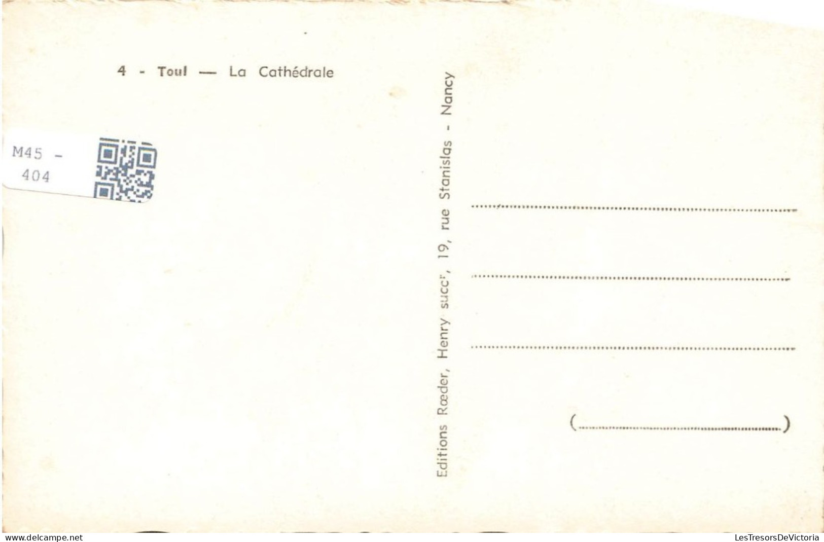 FRANCE - Toul - Vue Générale  De La Cathédrale  - Carte Postale Ancienne - Toul