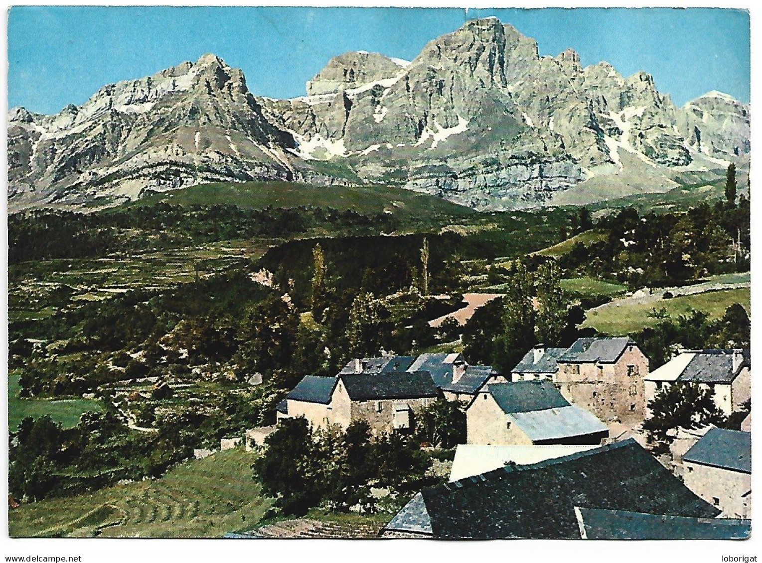 VISTA PARCIAL Y PEÑA TELERA / PARTIAL VIEW AND PEÑA TELERA.- TRAMACASTILLA DE TENA -  HUESCA.-  ( ESPAÑA ) - Huesca