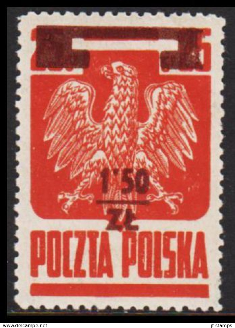 1945. POLSKA. 1,50 Zl On 25 Gr. Never Hinged.   (Michel 409b) - JF543350 - General Government